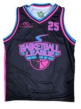 Wooter Basketball League Reversible Jersey Youth Medium Pink Blue Black